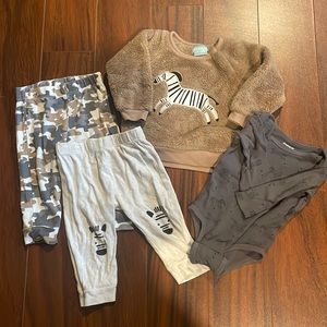 Pekkle Zebra sweater set size 12M